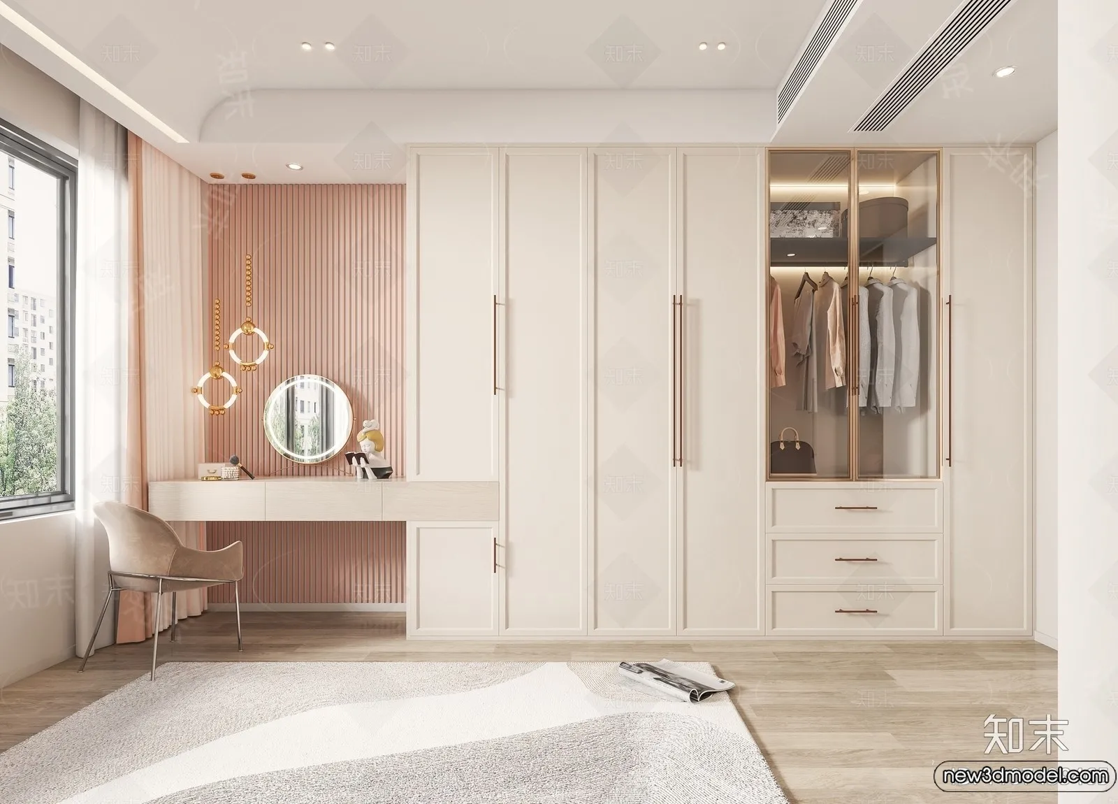 Wardrobe 3D Models - 3D Furniture for Interior Design - 053