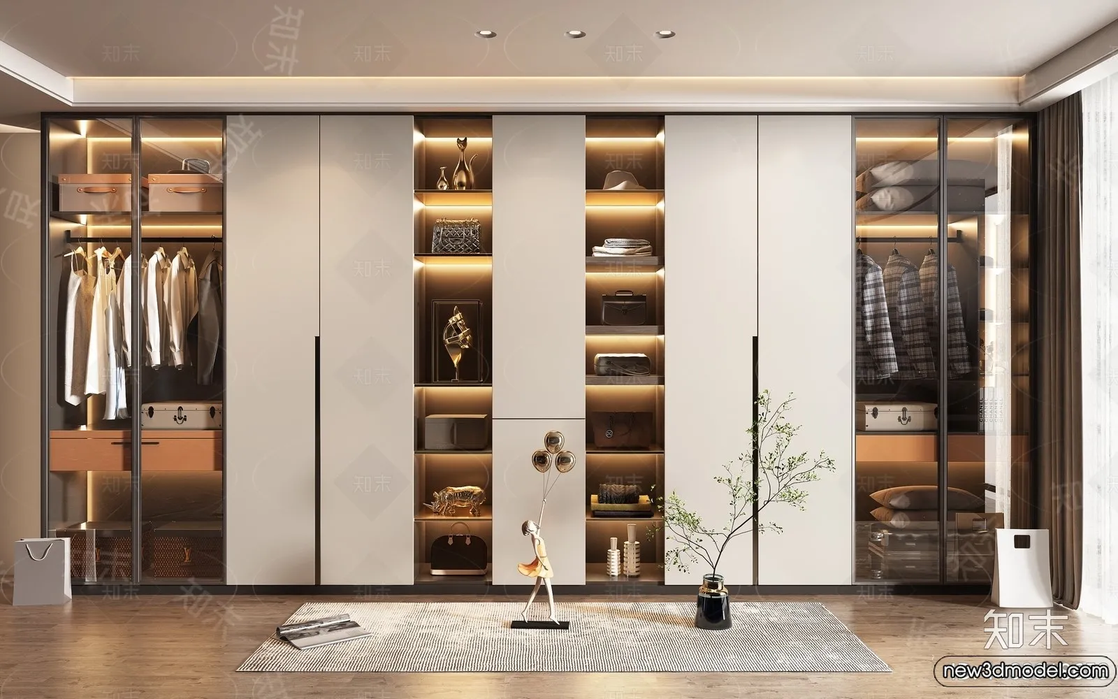 Wardrobe 3D Models - 3D Furniture for Interior Design - 055