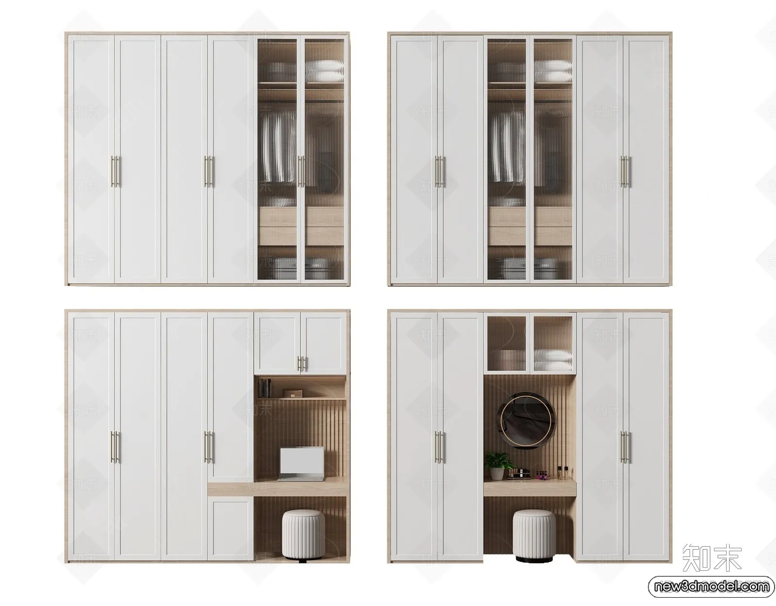 Wardrobe 3D Models - 3D Furniture for Interior Design - 056