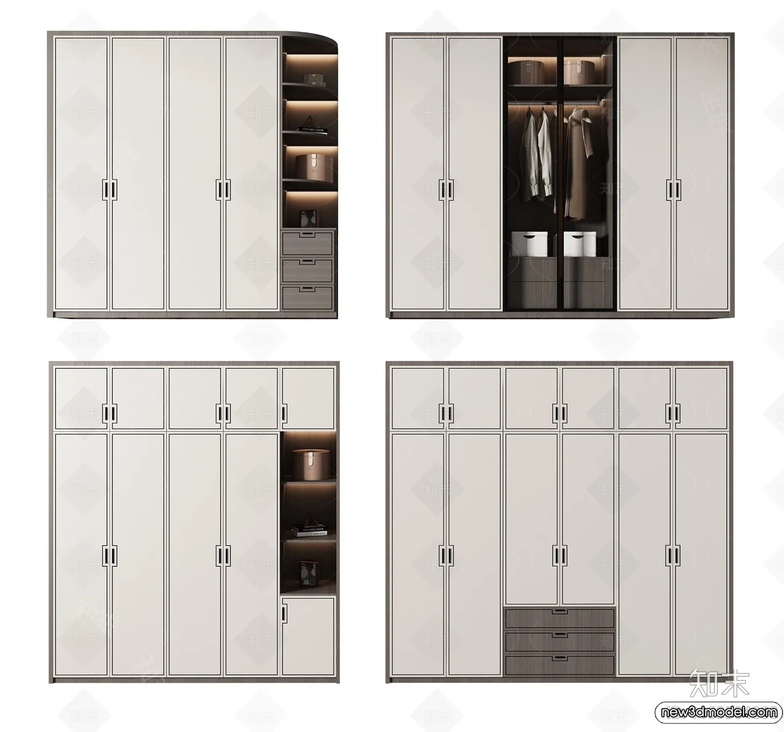 Wardrobe 3D Models - 3D Furniture for Interior Design - 057