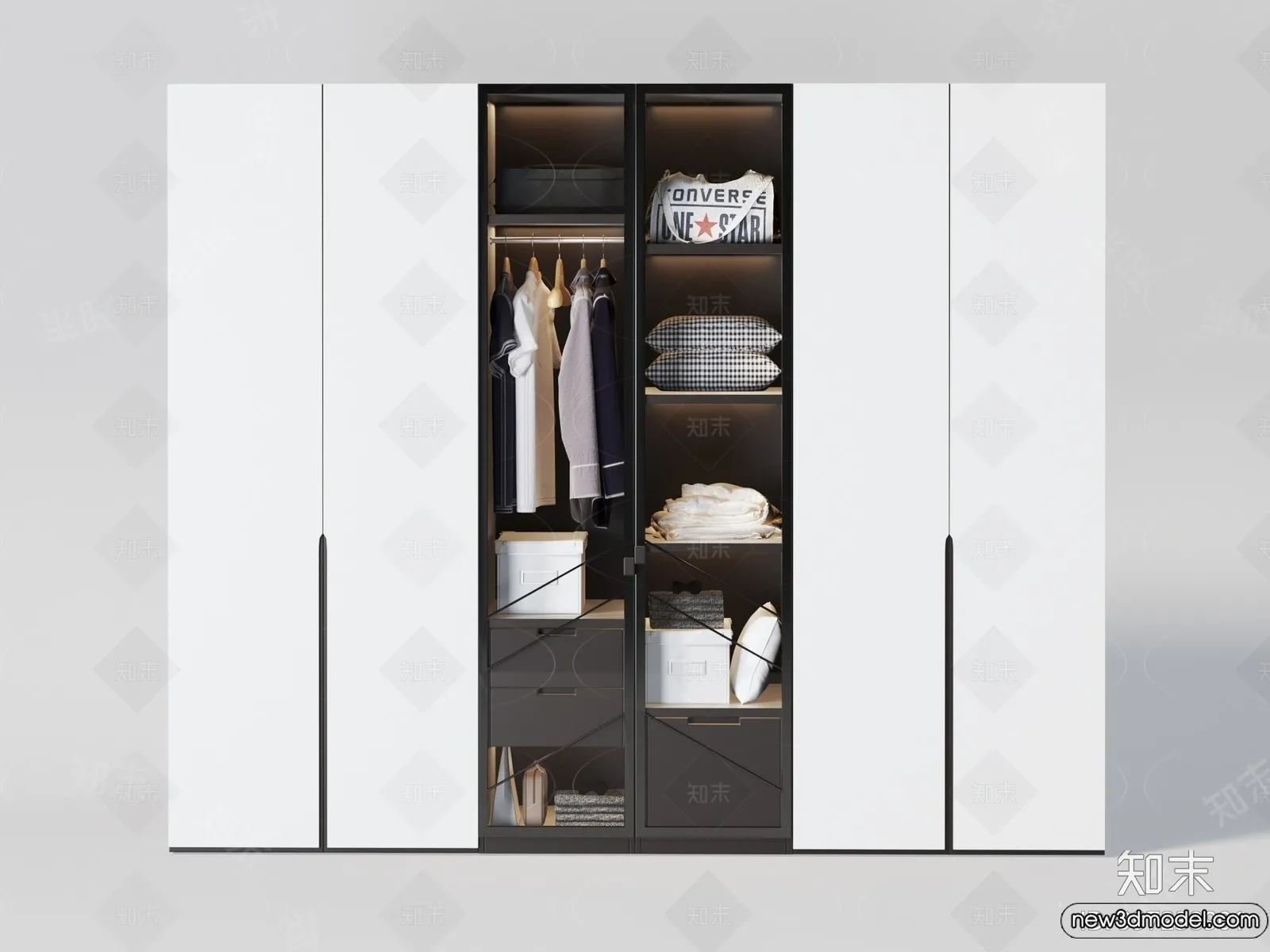 Wardrobe 3D Models - 3D Furniture for Interior Design - 059