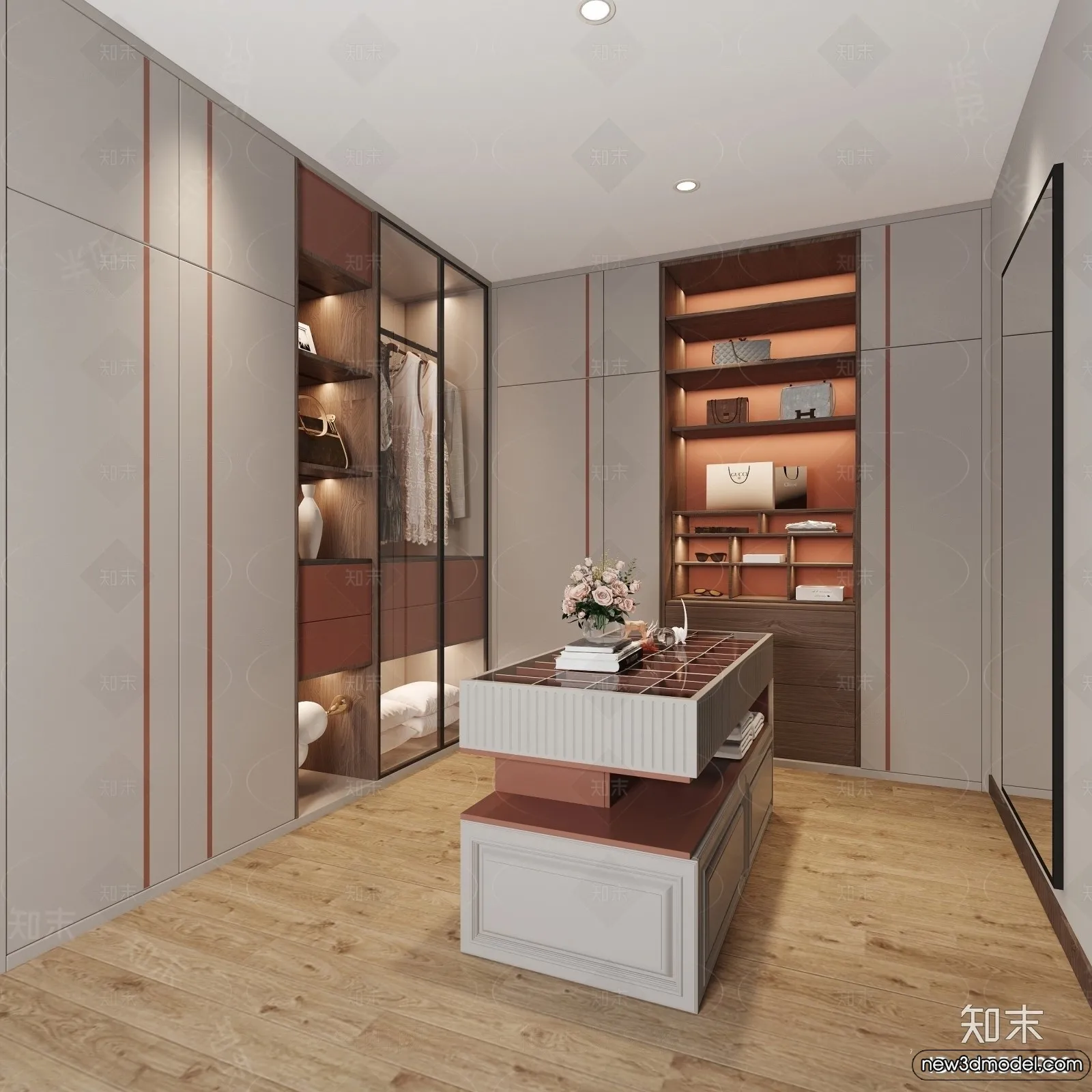 Wardrobe 3D Models - 3D Furniture for Interior Design - 060