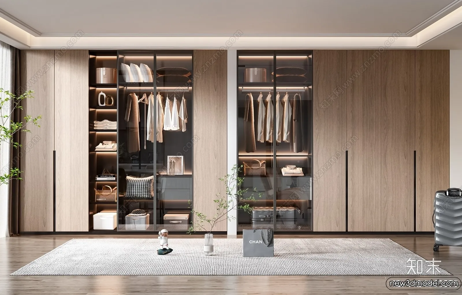 Wardrobe 3D Models - 3D Furniture for Interior Design - 061