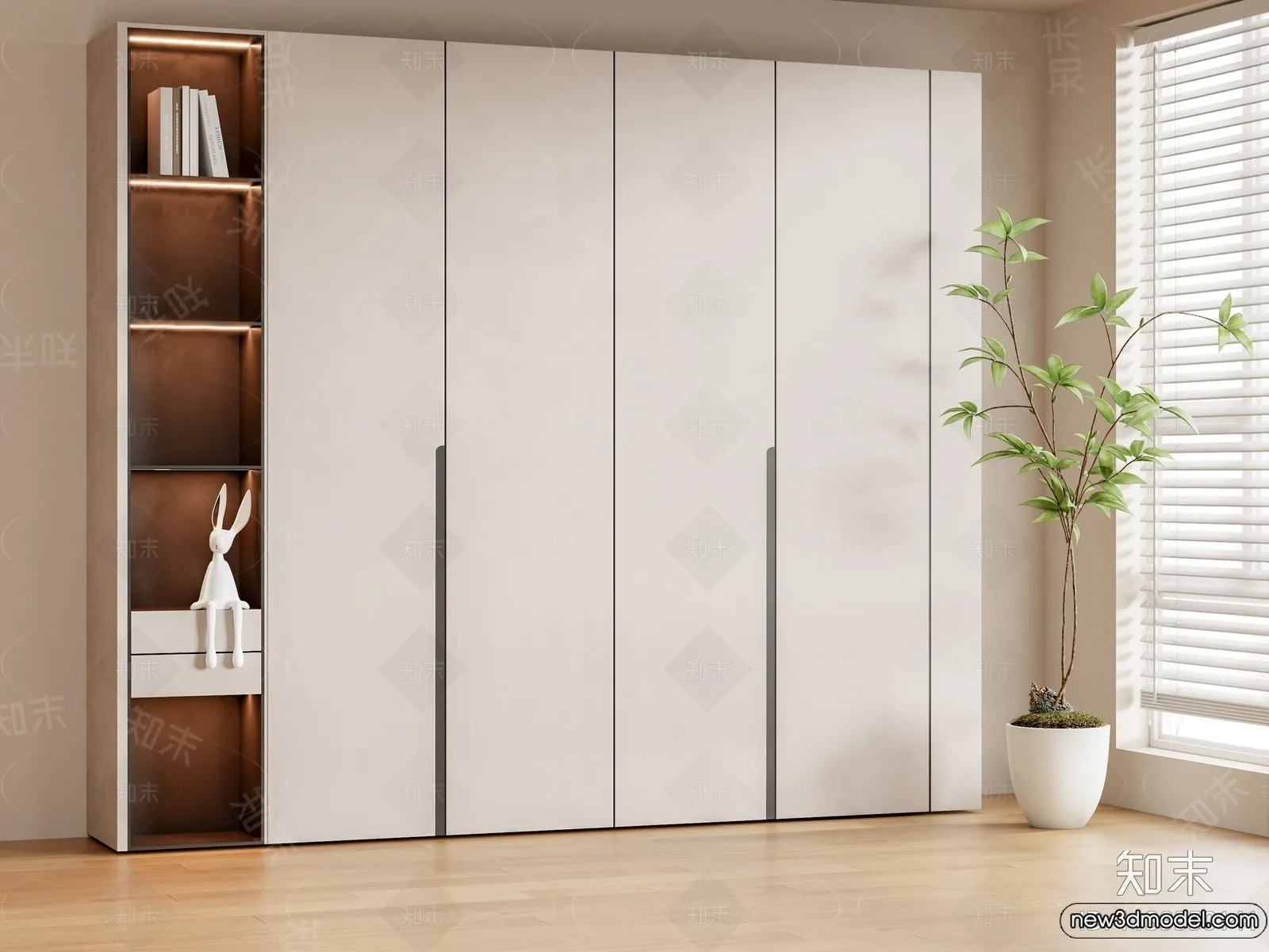 Wardrobe 3D Models - 3D Furniture for Interior Design - 064