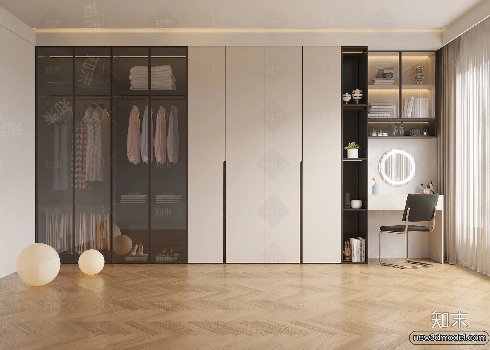 Wardrobe 3D Models - 3D Furniture for Interior Design - 066