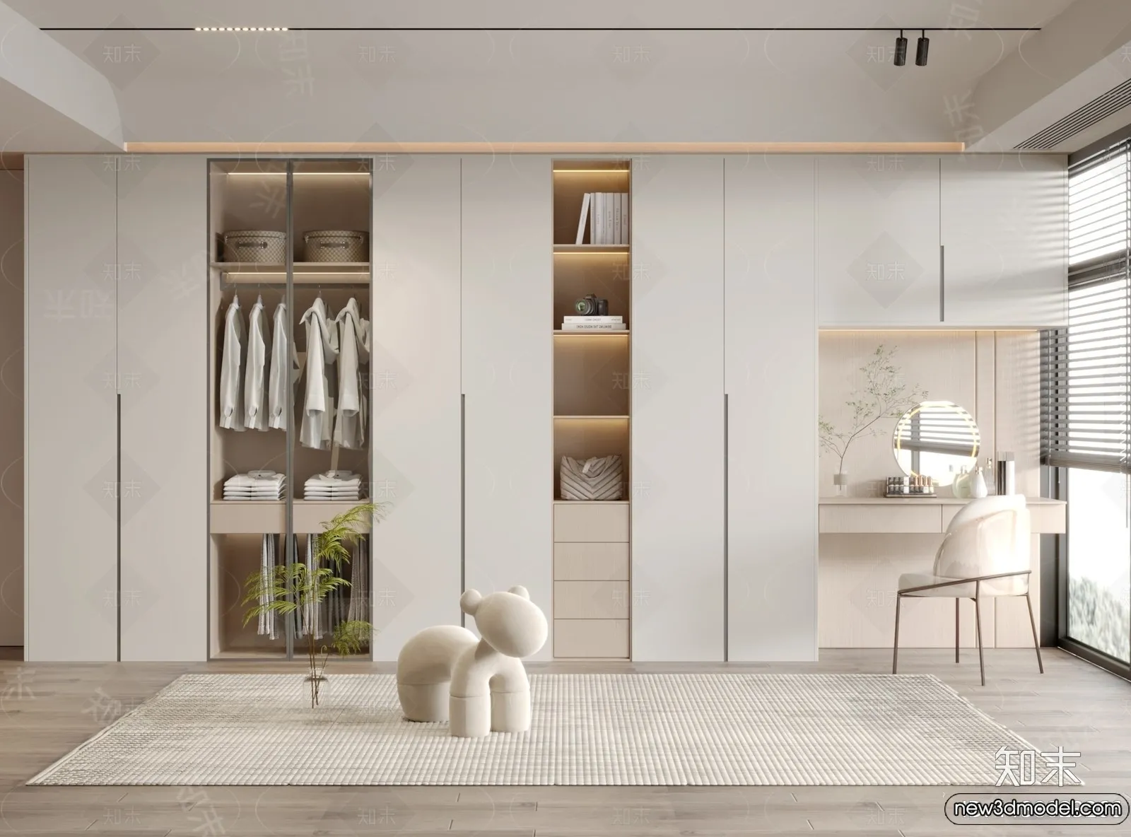 Wardrobe 3D Models - 3D Furniture for Interior Design - 068