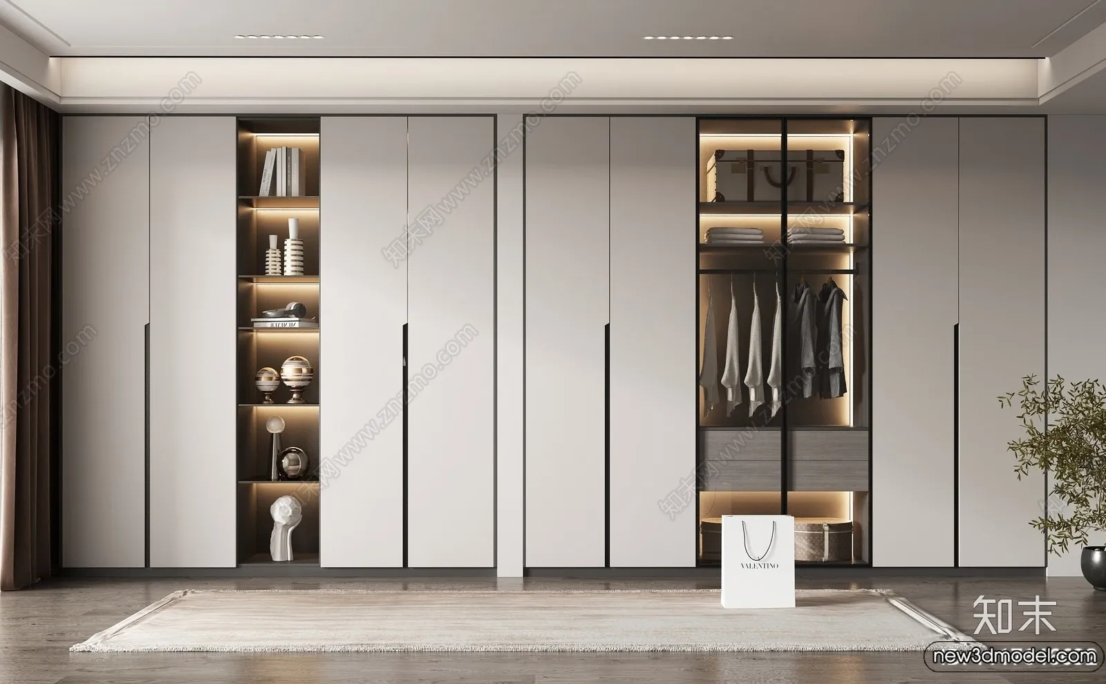 Wardrobe 3D Models - 3D Furniture for Interior Design - 071