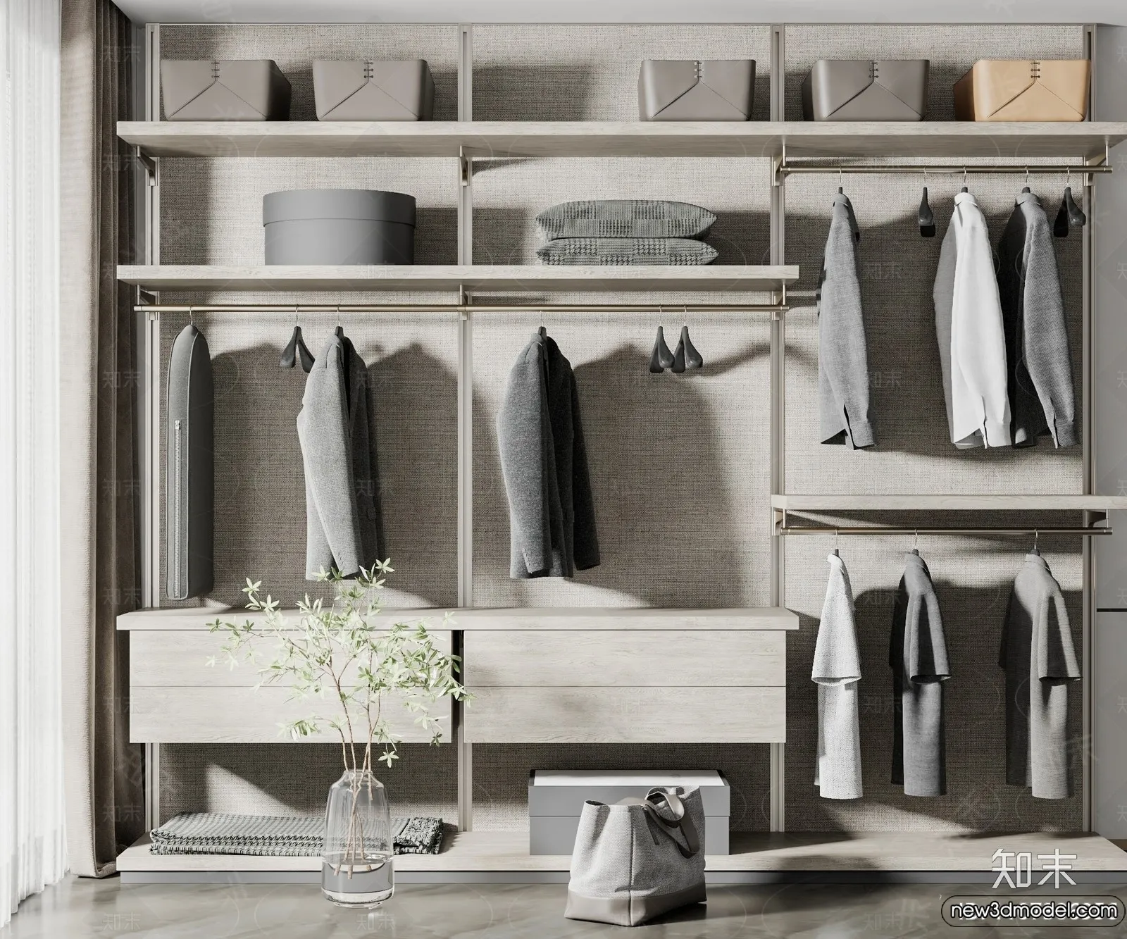 Wardrobe 3D Models - 3D Furniture for Interior Design - 072