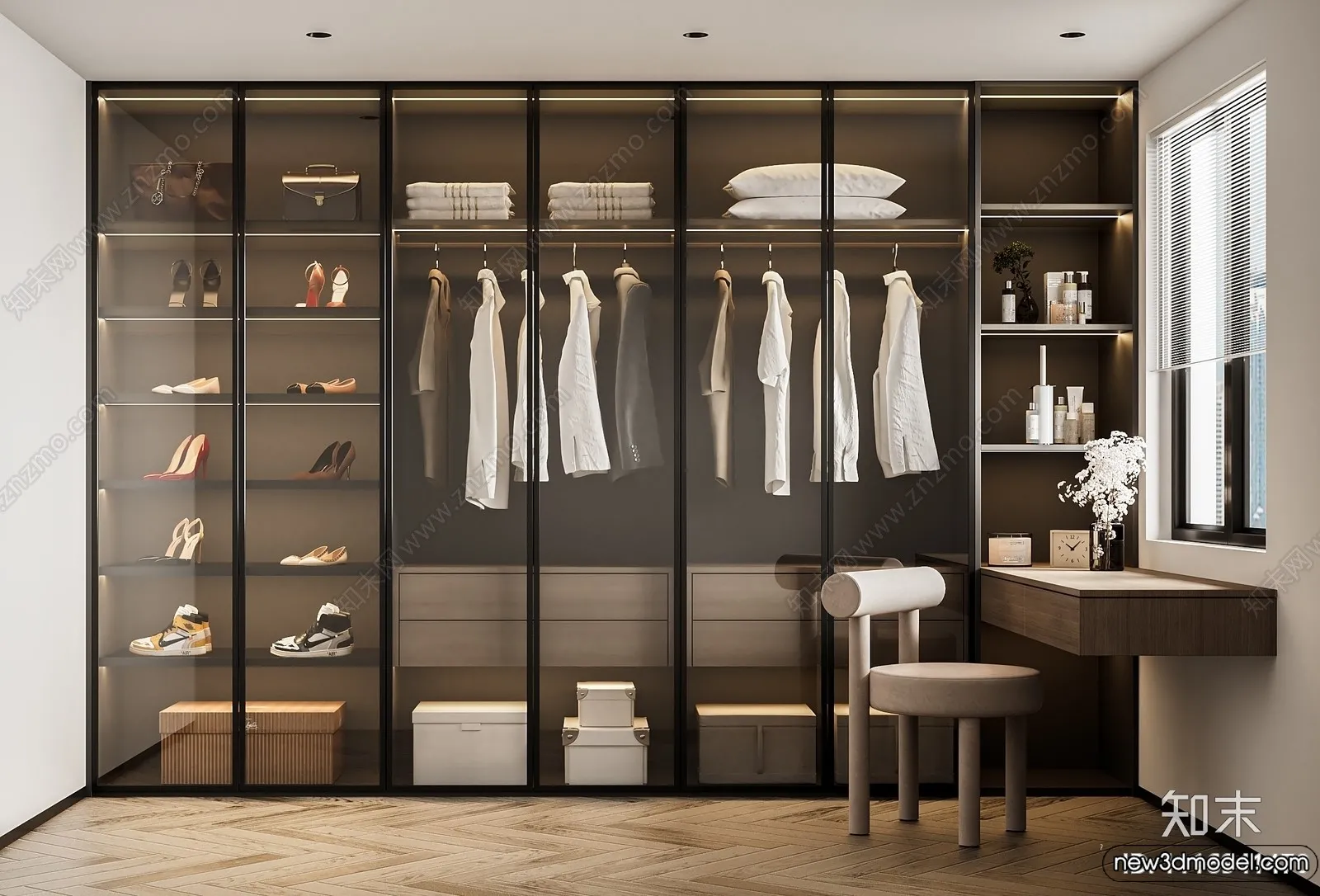 Wardrobe 3D Models - 3D Furniture for Interior Design - 074
