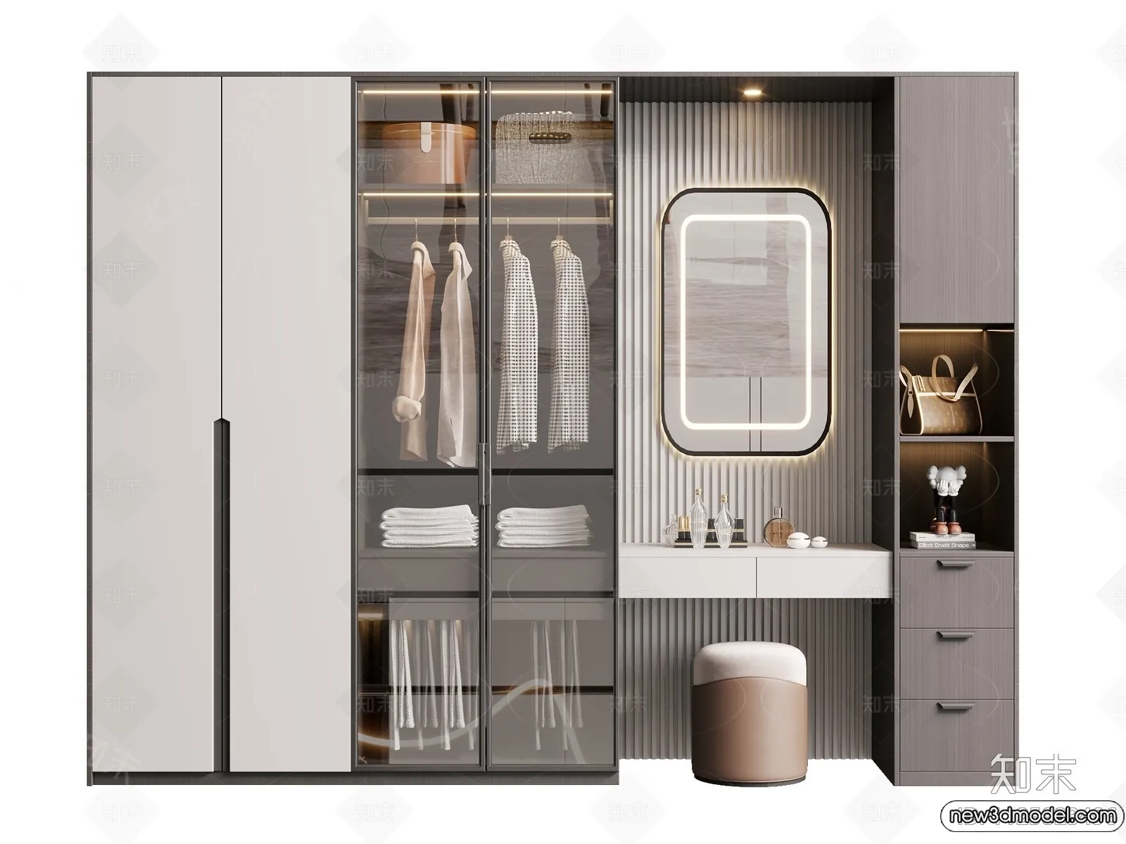 Wardrobe 3D Models - 3D Furniture for Interior Design - 077