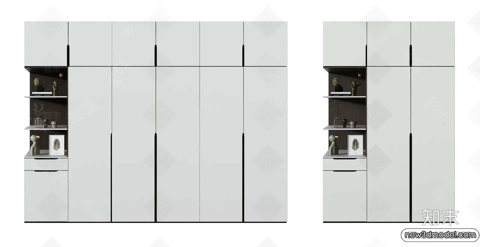 Wardrobe 3D Models - 3D Furniture for Interior Design - 079