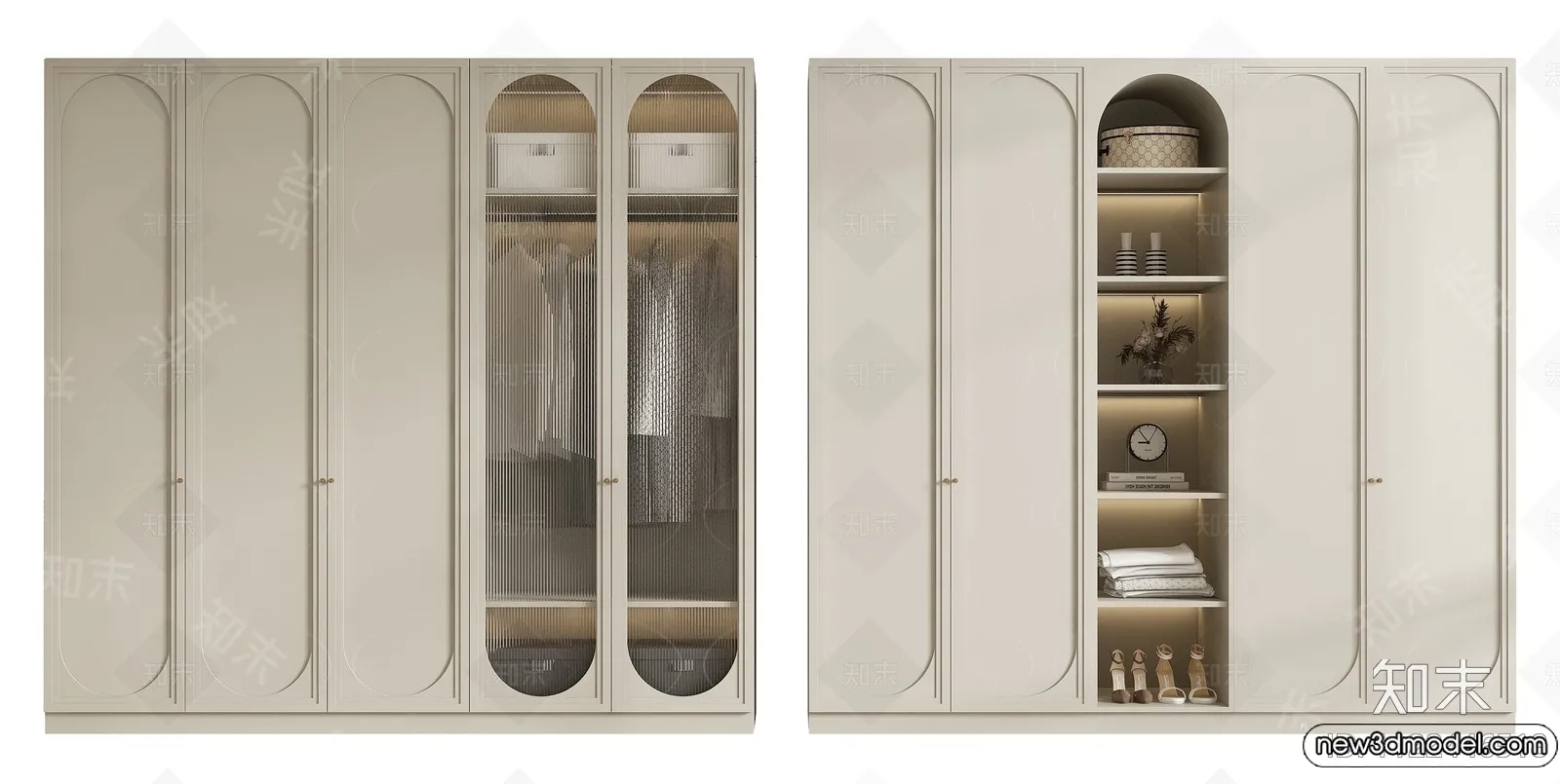 Wardrobe 3D Models - 3D Furniture for Interior Design - 080