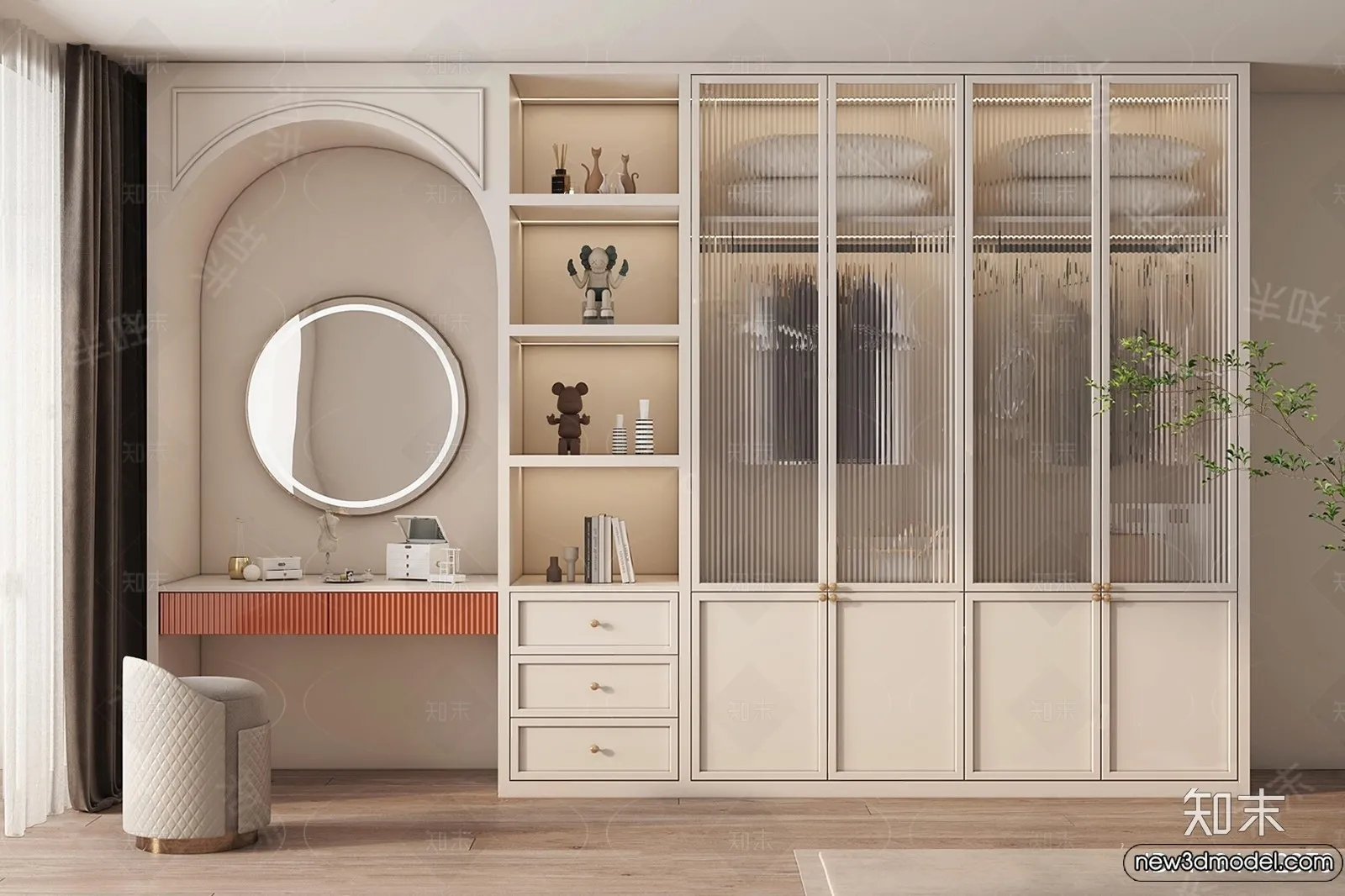 Wardrobe 3D Models - 3D Furniture for Interior Design - 081