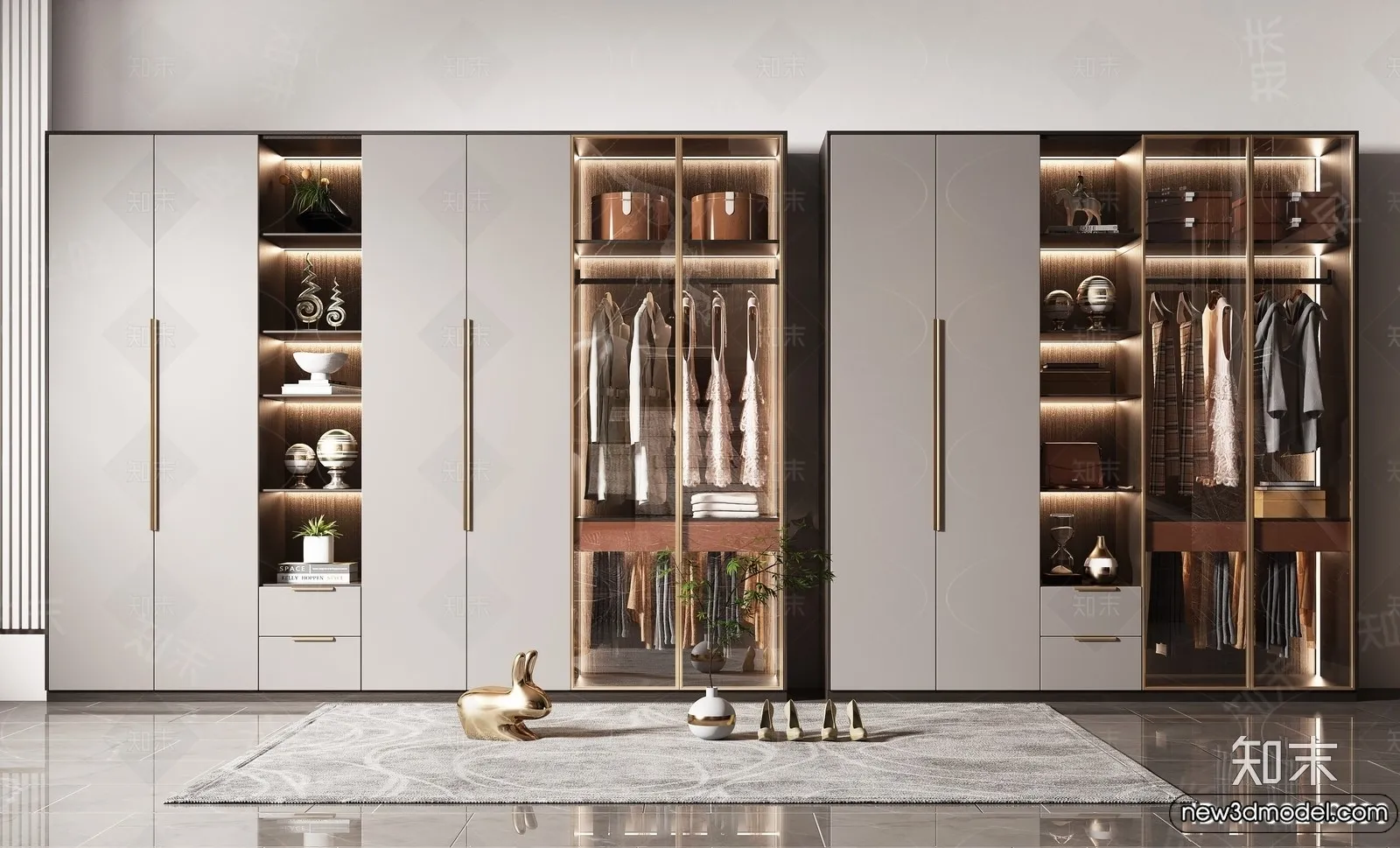 Wardrobe 3D Models - 3D Furniture for Interior Design - 084