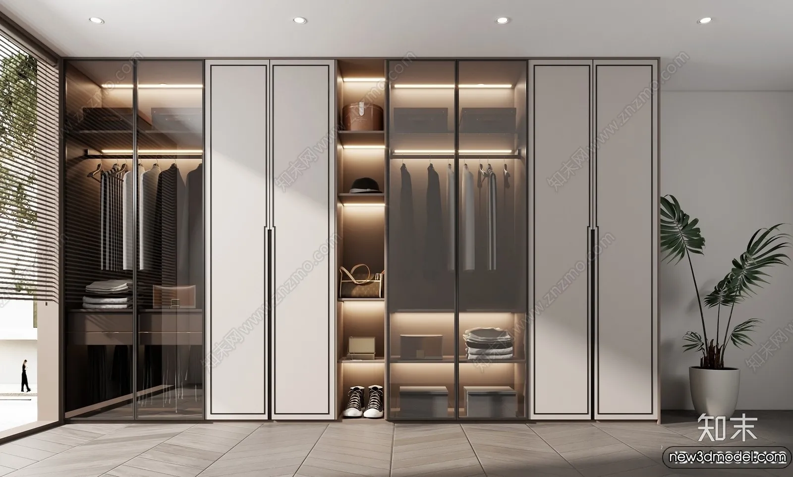 Wardrobe 3D Models - 3D Furniture for Interior Design - 086