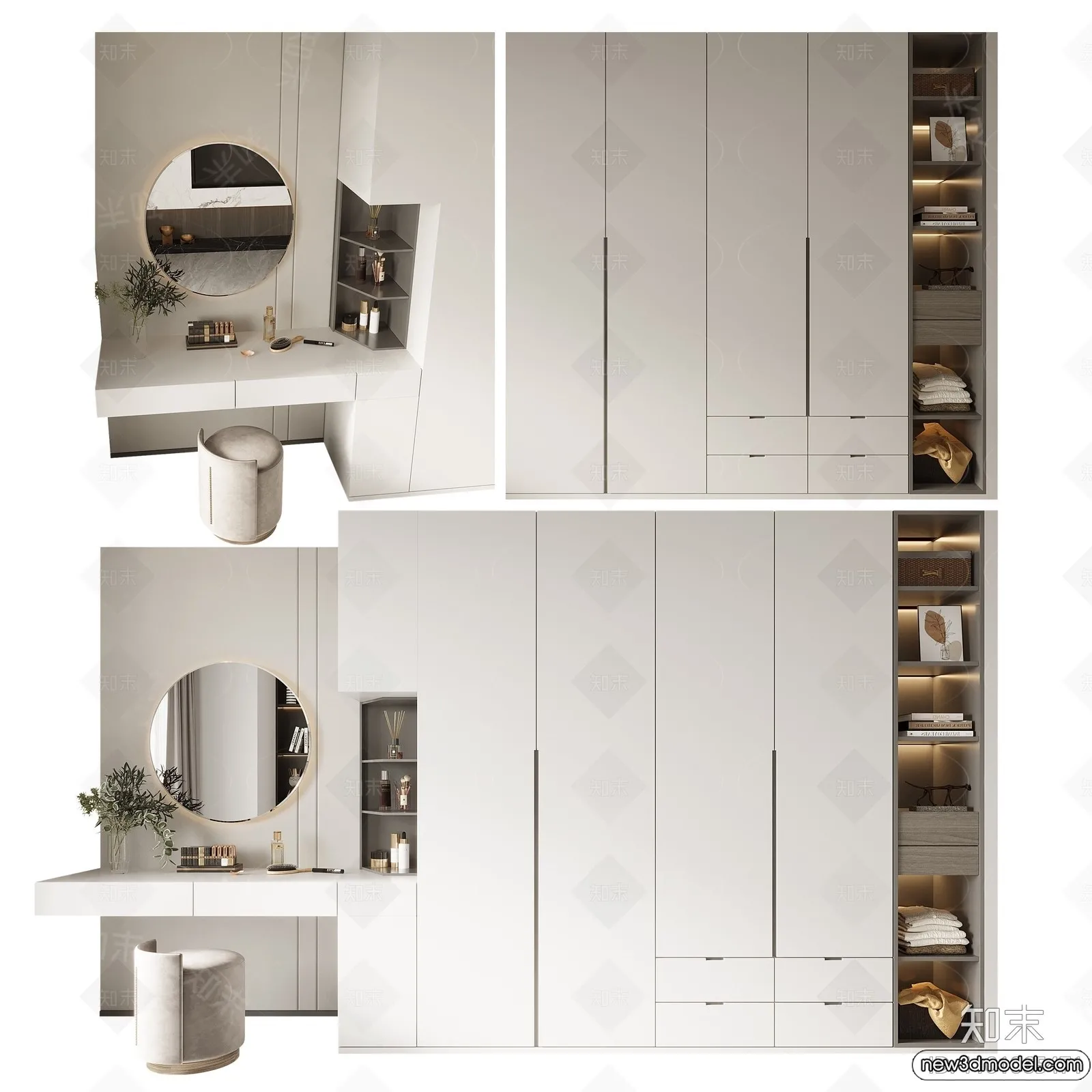 Wardrobe 3D Models - 3D Furniture for Interior Design - 089