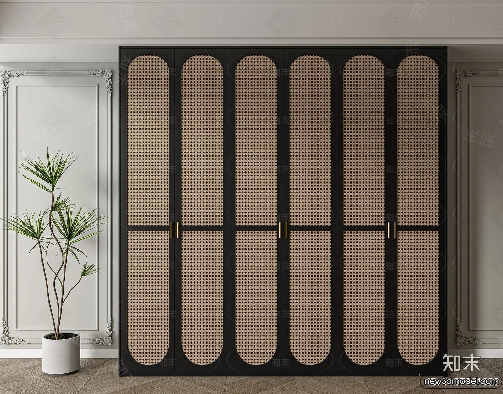 Wardrobe 3D Models - 3D Furniture for Interior Design - 091