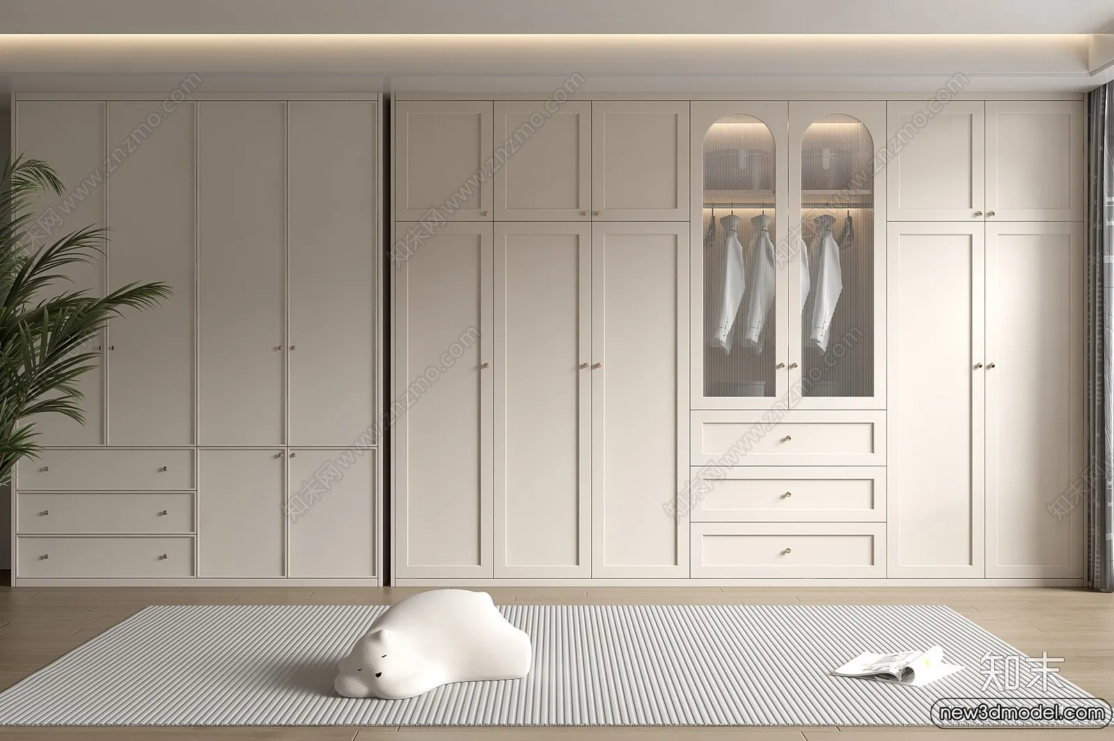 Wardrobe 3D Models - 3D Furniture for Interior Design - 092