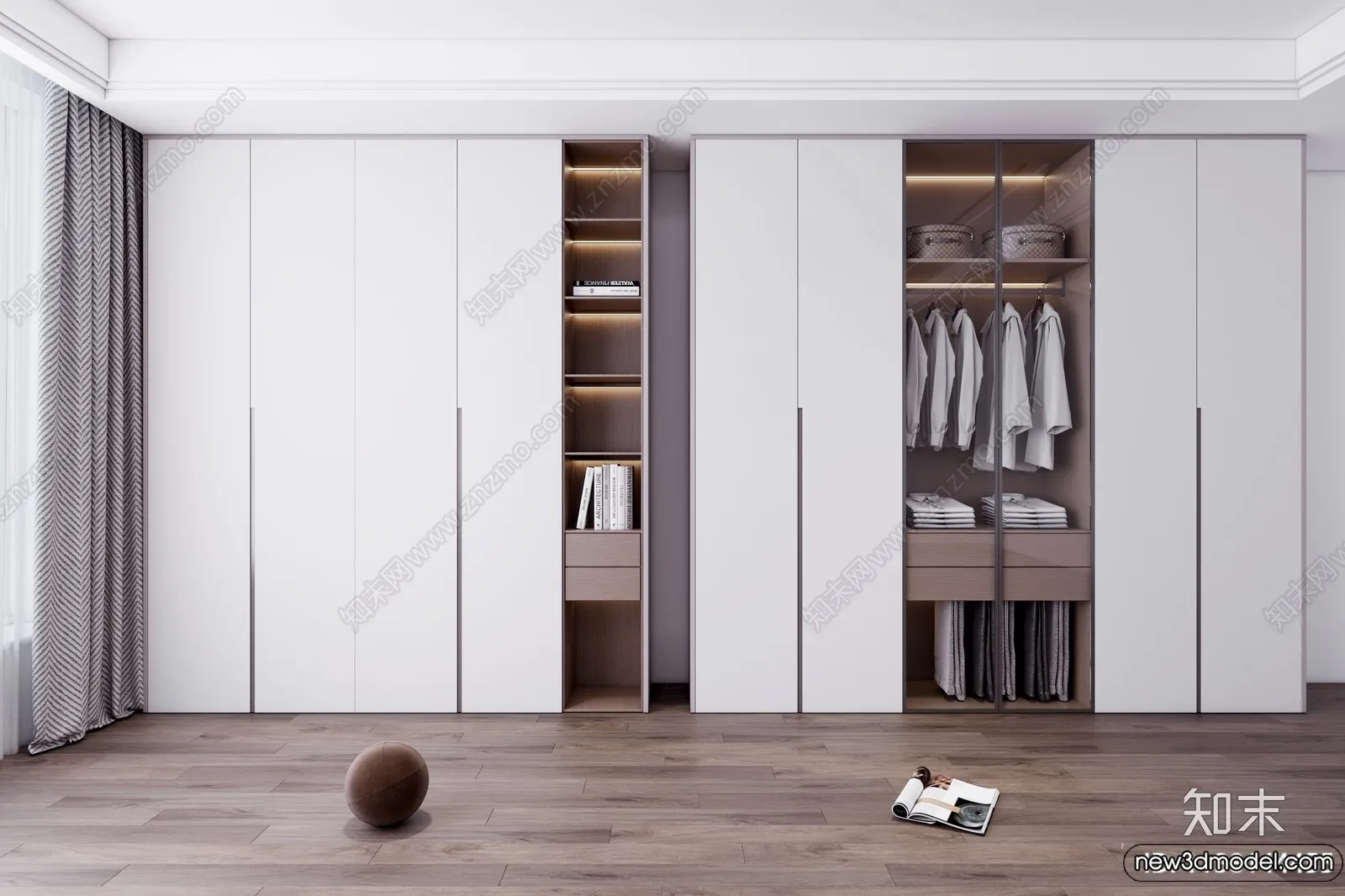 Wardrobe 3D Models - 3D Furniture for Interior Design - 093
