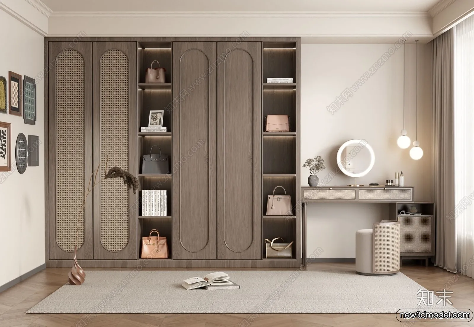 Wardrobe 3D Models - 3D Furniture for Interior Design - 095