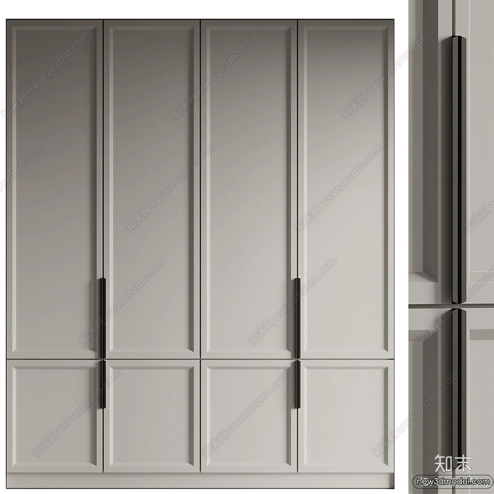 Wardrobe 3D Models - 3D Furniture for Interior Design - 096