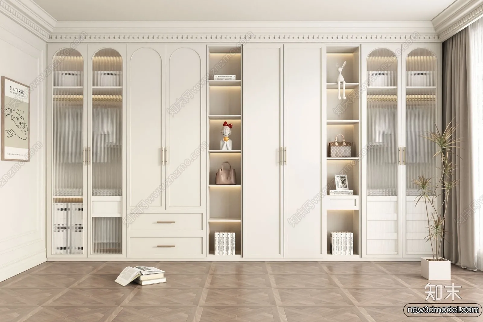 Wardrobe 3D Models - 3D Furniture for Interior Design - 097