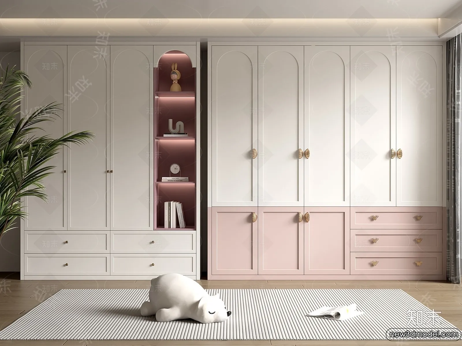 Wardrobe 3D Models - 3D Furniture for Interior Design - 107