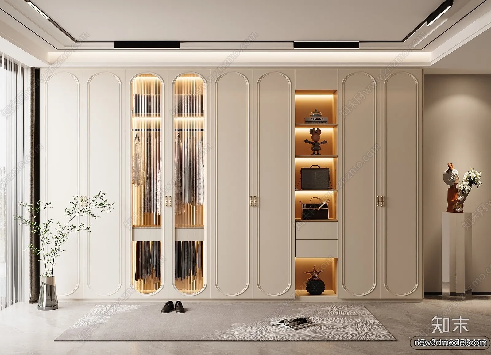 Wardrobe 3D Models - 3D Furniture for Interior Design - 109