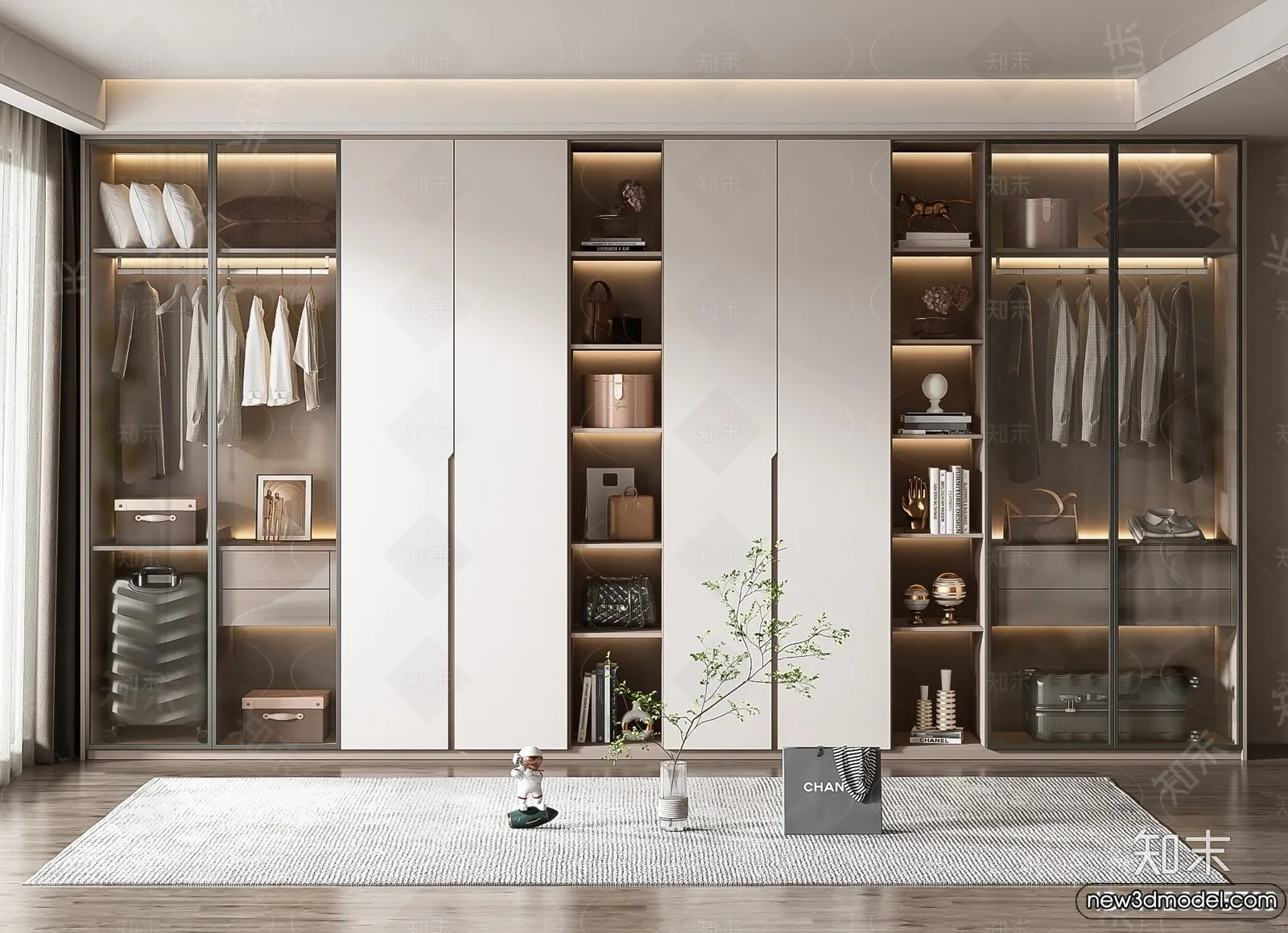 Wardrobe 3D Models - 3D Furniture for Interior Design - 110