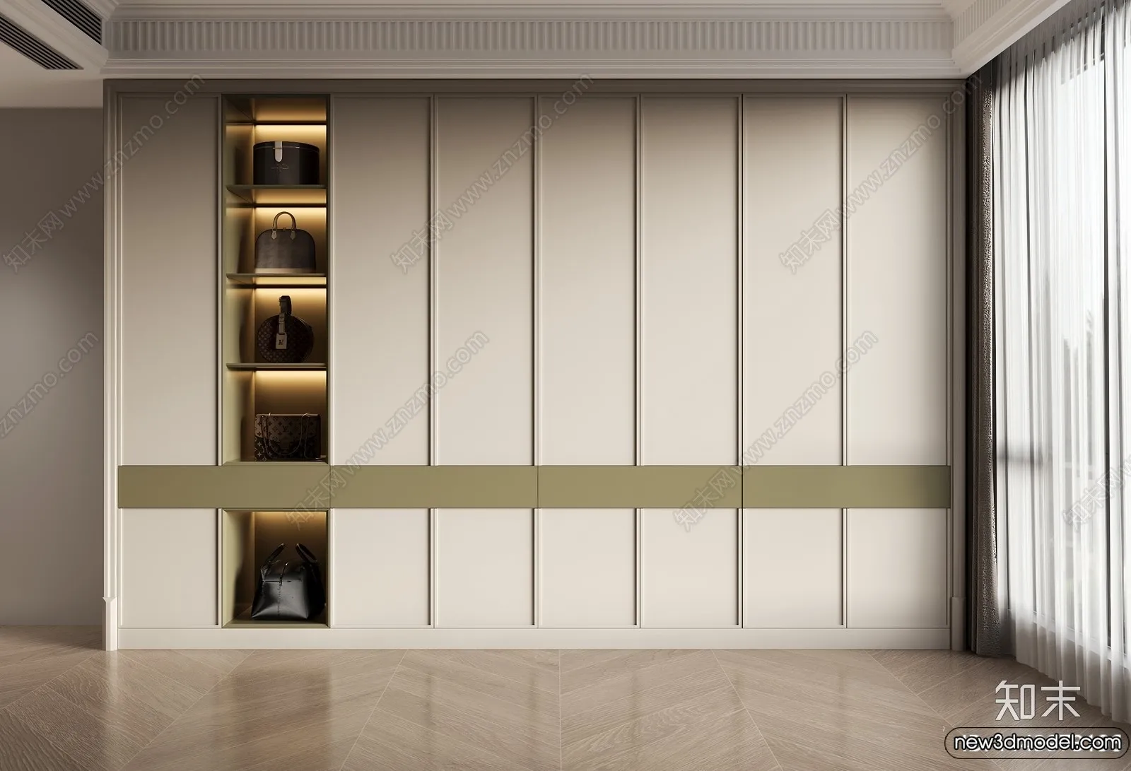 Wardrobe 3D Models - 3D Furniture for Interior Design - 111