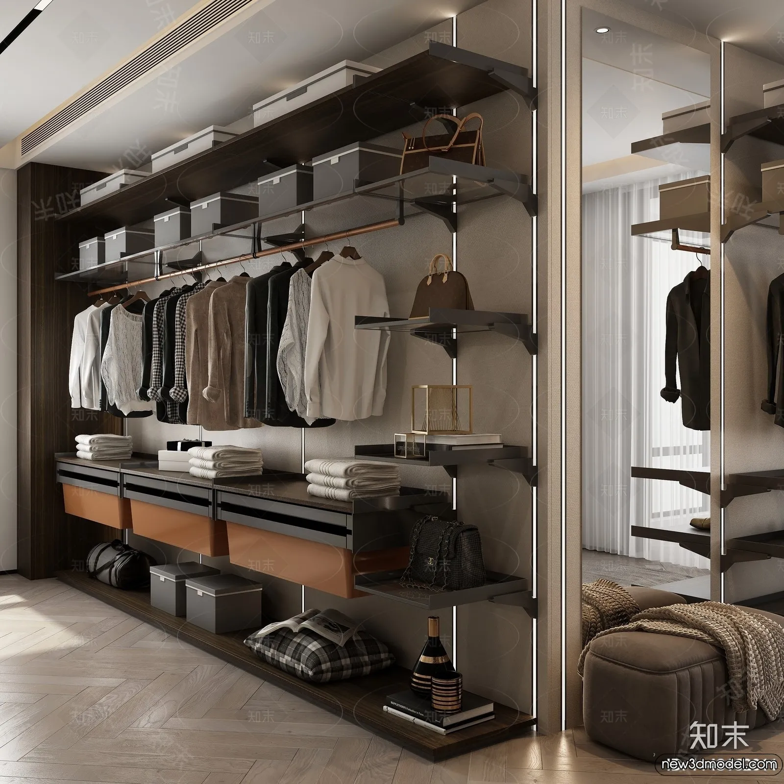 Wardrobe 3D Models - 3D Furniture for Interior Design - 114