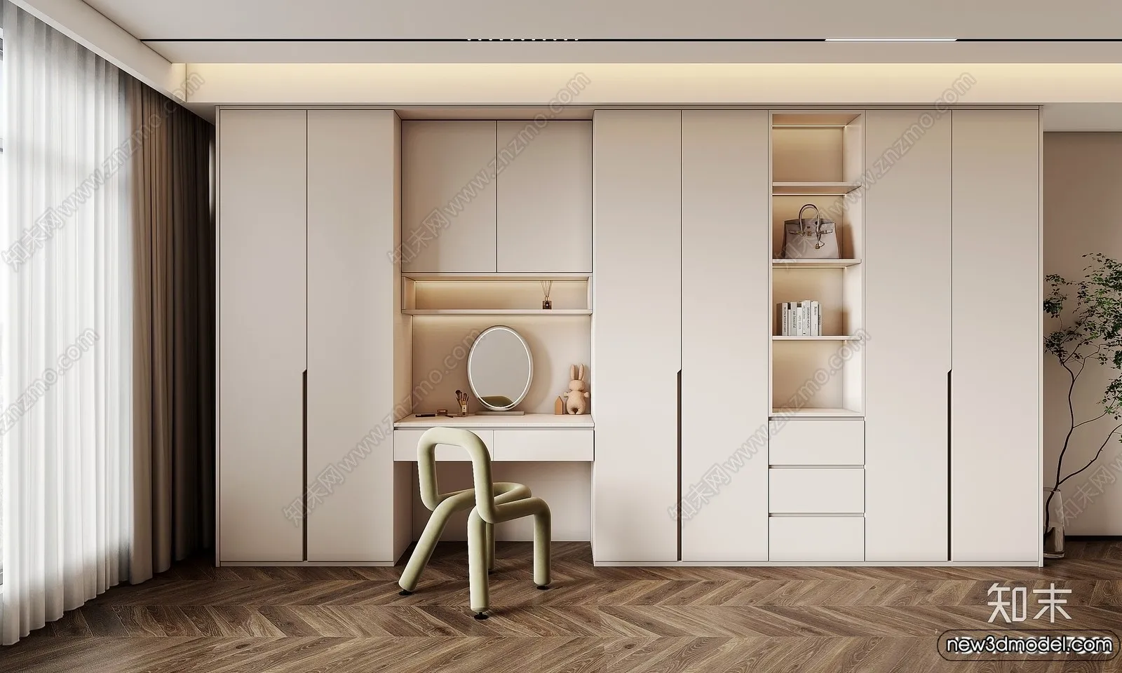 Wardrobe 3D Models - 3D Furniture for Interior Design - 116