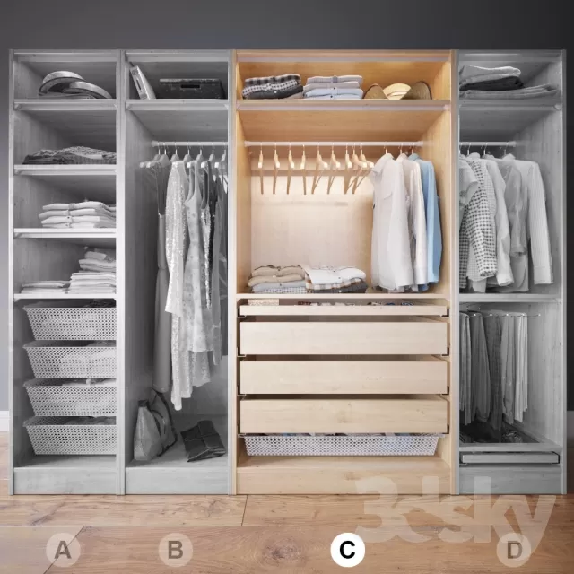 WARDROBE 3D MODELS - 3D MODELS - 3DSKY FREE MODELS