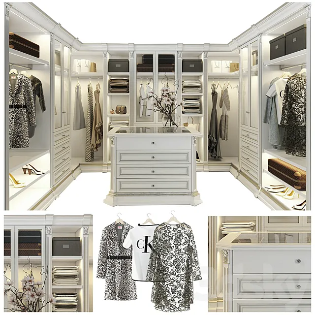 Wardrobe Benedetti luxury_1 3DModel
