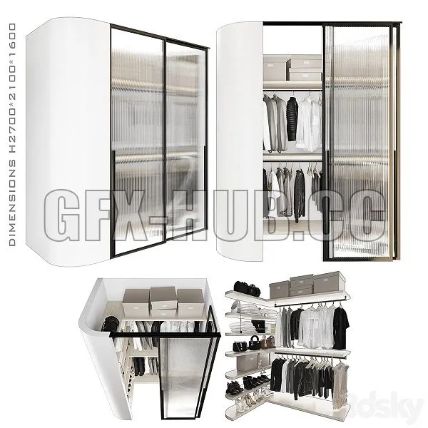 Wardrobe Block 9 3D Model