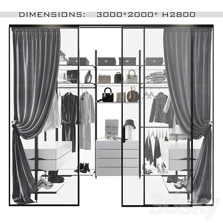 Wardrobe block_8 3D Model Free Download