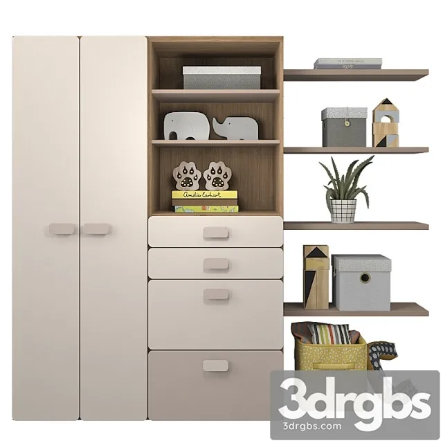Wardrobe Children 18 3D Model Free