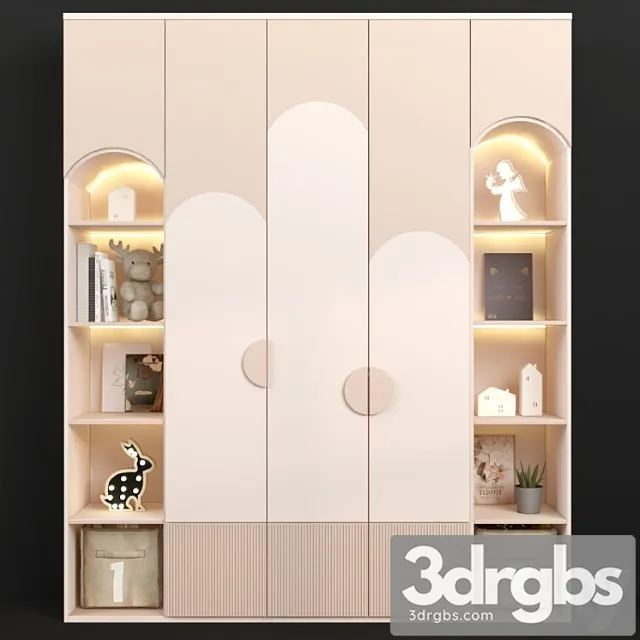 Wardrobe Children&_1 3D Model Free