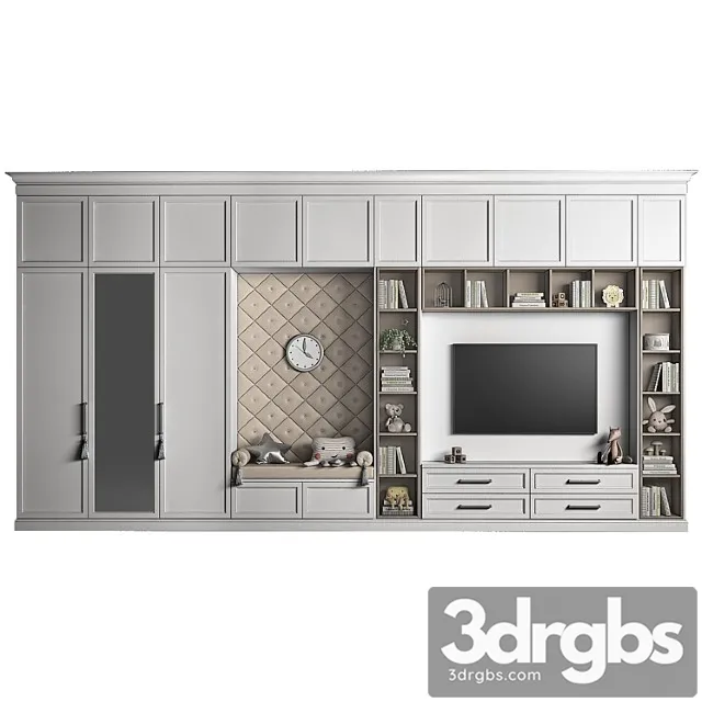 Wardrobe Children&_123 3D Model Free