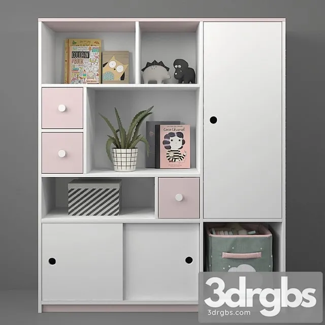 Wardrobe Children&_1_2 3D Model Free