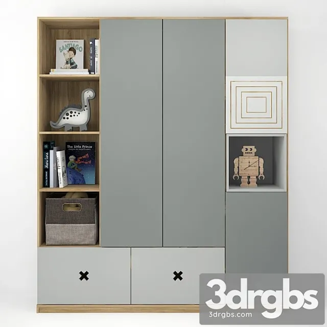 Wardrobe Children&_21 3D Model Free