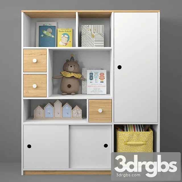 Wardrobe Children&_22 3D Model Free
