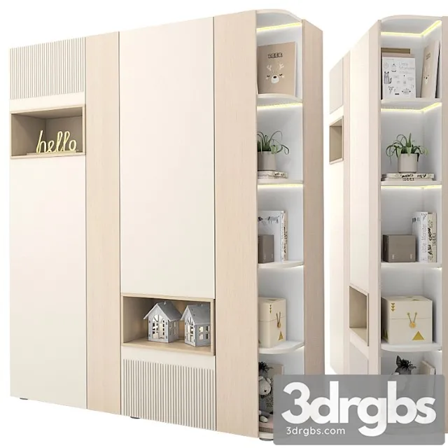 Wardrobe Children&_22222 3D Model Free