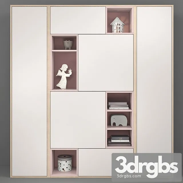 Wardrobe Children&_2_5 3D Model Free