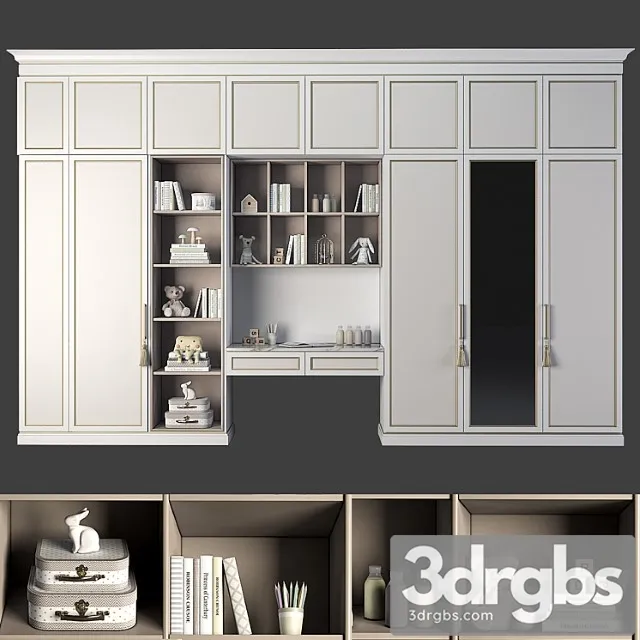 Wardrobe Children&_5 3D Model Free