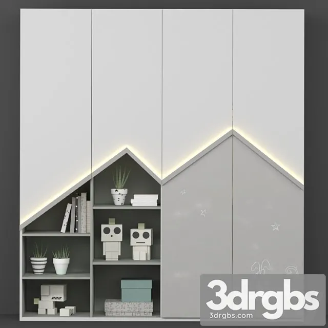 Wardrobe Children&_5_1 3D Model Free