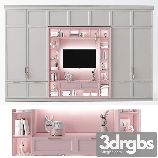 Wardrobe Children's furniture 3 3D Model Free