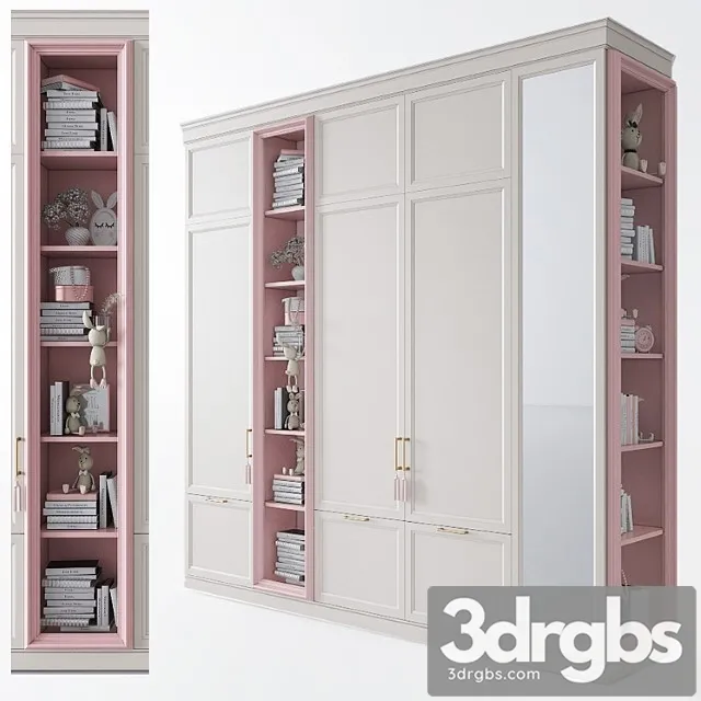 Wardrobe Childrens Furniture 6 3D Model Free