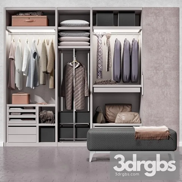 Wardrobe Clothes 07 3D Model Free