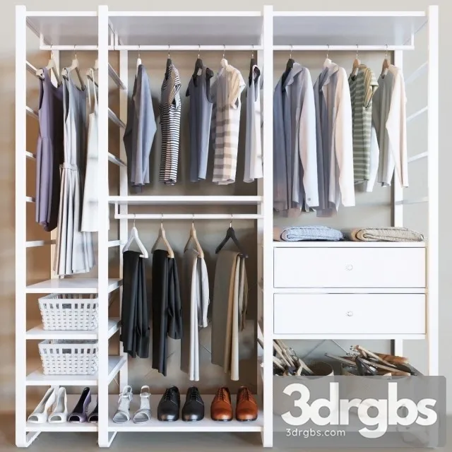 Wardrobe Clothes 1 3D Model Free